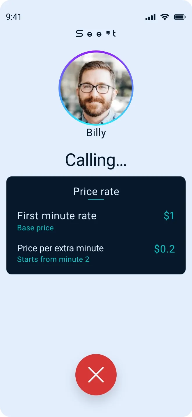 Traveler calling tour guide